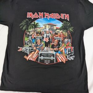 Iron Maiden Same Graphic Front/Back Black T-Shirt Large